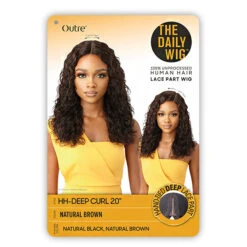 Outre The Daily Wig 100% Human Hair Lace Part Wig - HH DEEP CURL 20 -Wigs Online Shop outre the daily wig 100 human hair lace part wig hh deep curl 20 4