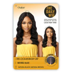 Outre The Daily Wig 100% Human Hair Lace Part Wig - HH OCEAN BODY 20 -Wigs Online Shop outre the daily wig 100 human hair lace part wig hh ocean body 20 4