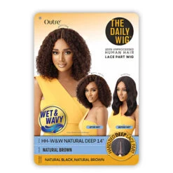 Outre The Daily Wig WET & WAVY 100% Unprocessed Human Hair Lace Part Wig - HH W&W NATURAL DEEP 14 12 Outre The Daily Wig WET & WAVY 100% Unprocessed Human Hair Lace Part Wig - HH W&W NATURAL DEEP 14 -Wigs Online Shop outre the daily wig wet wavy human wig hh ww natural deep 14 5