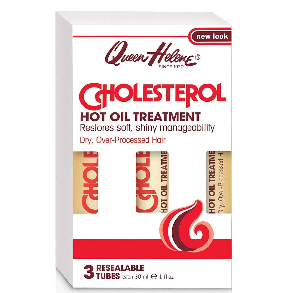 Queen Helene Cholesterol Hot Oil Treatment 3 Resealable Tubes (Each 1oz) 1 Queen Helene Cholesterol Hot Oil Treatment 3 Resealable Tubes (Each 1oz)