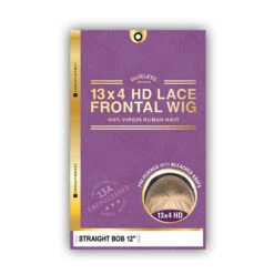 Sensationnel 100% Virgin Human Hair 13A 13x4 Glueless HD Lace Frontal Wig - STRAIGHT BOB 12 -Wigs Online Shop sensationnel 100 virgin human hair 13a 13x4 glueless hd lace frontal wig straight bob 12 4