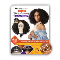 Sensationnel Curls Kinks & Co Synthetic Hair Glueless HD Lace Wig - Y PART KINKY ZIGZAG CURLS 14 -Wigs Online Shop sensationnel curls kinks co synthetic hair glueless hd lace wig y part kinky zigzag curls 14 5