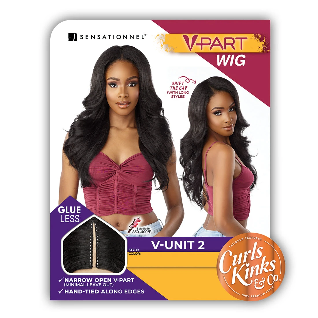 Sensationnel Curls Kinks & Co Synthetic Hair Glueless V Part Wig - V UNIT 2 5 Sensationnel Curls Kinks & Co Synthetic Hair Glueless V Part Wig - V UNIT 2 - Image 5