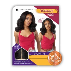 Sensationnel Curls Kinks & Co Synthetic Hair Glueless V Part Wig - V UNIT 6 -Wigs Online Shop sensationnel curls kinks co synthetic hair glueless v part wig v unit 6 4