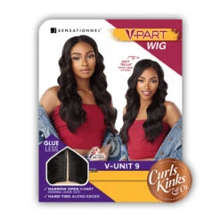 Sensationnel Curls Kinks & Co Synthetic Hair Glueless V Part Wig - V UNIT 9 -Wigs Online Shop sensationnel curls kinks co synthetic hair glueless v part wig v unit 9 4