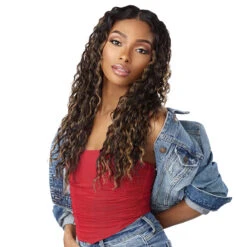 Sensationnel Curls Kinks & Co Synthetic Hair Glueless V Part Wig - V UNIT 7