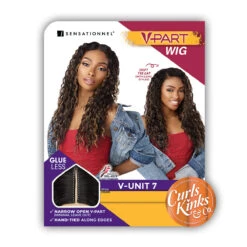 Sensationnel Curls Kinks & Co Synthetic Hair Glueless V Part Wig - V UNIT 7 9 Sensationnel Curls Kinks & Co Synthetic Hair Glueless V Part Wig - V UNIT 7 -Wigs Online Shop sensationnel curls kinks co v part wig v unit 7 4