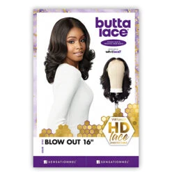 Sensationnel Human Hair Blend Butta HD Lace Front Wig - BLOW OUT 16 -Wigs Online Shop sensationnel human hair blend butta hd lace front wig blow out 16 5