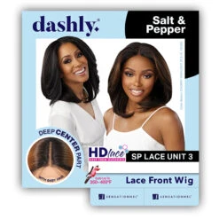 Sensationnel Dashly Salt N Pepper Synthetic Hair HD Lace Front Wig - SP LACE UNIT 3 11 Sensationnel Dashly Salt N Pepper Synthetic Hair HD Lace Front Wig - SP LACE UNIT 3 -Wigs Online Shop sensationnel synthetic hair dashly salt n pepper hd lace front wig sp lace unit 3 5