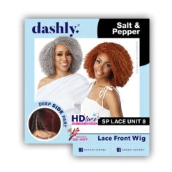 Sensationnel Dashly Salt N Pepper Synthetic Hair HD Lace Front Wig - SP LACE UNIT 8 -Wigs Online Shop sensationnel synthetic hair dashly salt n pepper hd lace front wig sp lace unit 8 4