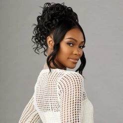 Sensationnel Lulu Bun Synthetic Hair HD Lace Parting Bun - UPDO UNIT 1 -Wigs Online Shop sensationnel synthetic hair ponytail lulu bun updo unit 1 2