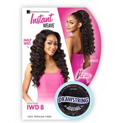 Sensationnel Synthetic Half Wig Instant Weave Drawstring Cap - IWD 8 -Wigs Online Shop sensationnel synthetic half wig instant weave drawstring cap iwd 8 5