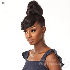 Sensationnel Synthetic Instant Bun With Bangs - BRIA 6 Sensationnel Synthetic Instant Bun With Bangs - BRIA -Wigs Online Shop sensationnel synthetic instant bun with bangs bria 2