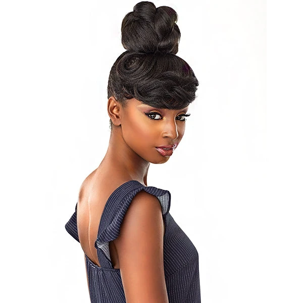 Sensationnel Synthetic Instant Bun With Bangs - BRIA 1 Sensationnel Synthetic Instant Bun With Bangs - BRIA