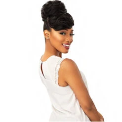 Sensationnel Synthetic Instant Bun With Bangs - CARLA