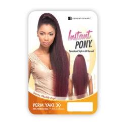 Sensationnel Synthetic Ponytail Instant Pony - NATURAL PERM YAKI 30 -Wigs Online Shop sensationnel synthetic ponytail instant pony natural perm yaki 30 4
