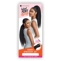 Sensationnel Synthetic Ponytail Instant Pony Wrap - KINKY STRAIGHT 24 -Wigs Online Shop sensationnel synthetic ponytail instant pony wrap kinky straight 24 2