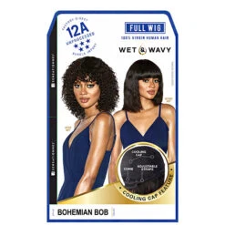 Sensationnel 100% Virgin Human Hair 12A Wet & Wavy Full Wig - BOHEMIAN BOB -Wigs Online Shop sensationnel virgin human hair 12a wet wavy full wig bohemian bob 6