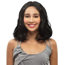 Sensual Human Hair Blend Hybrid Lace Front Wig - HB006
