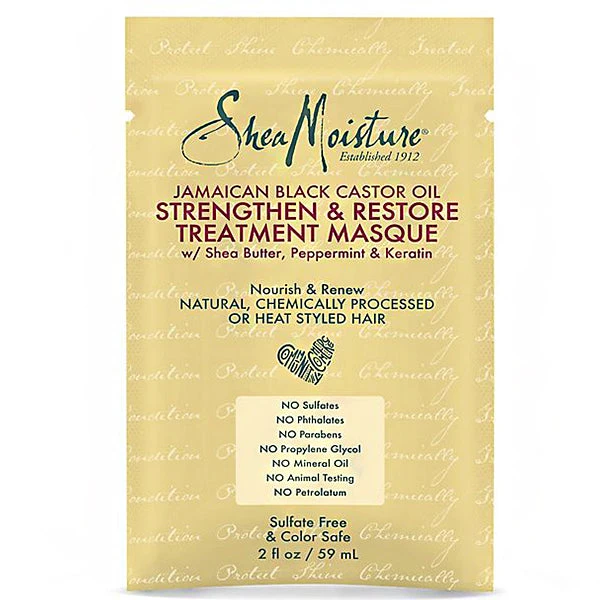 Shea Moisture Jamaican Black Castor Oil Strengthen & Restore Treatment Masque 2oz 1 Shea Moisture Jamaican Black Castor Oil Strengthen & Restore Treatment Masque 2oz