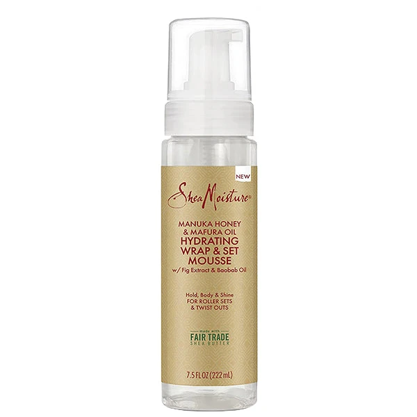 Shea Moisture Manuka Honey & Mafura Oil Hydrating Wrap & Set Mousse 7.5oz 1 Shea Moisture Manuka Honey & Mafura Oil Hydrating Wrap & Set Mousse 7.5oz