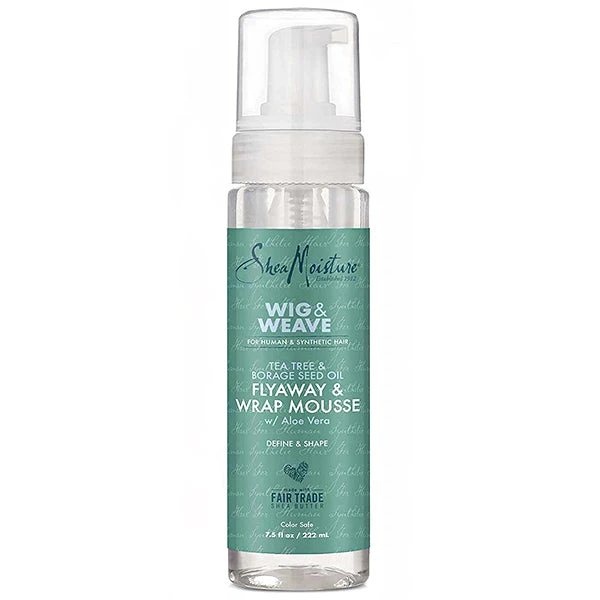 Shea Moisture Wig & Weave Tea Tree & Borage Seed Oil Flyaway & Wrap Mousse 7.5oz 1 Shea Moisture Wig & Weave Tea Tree & Borage Seed Oil Flyaway & Wrap Mousse 7.5oz