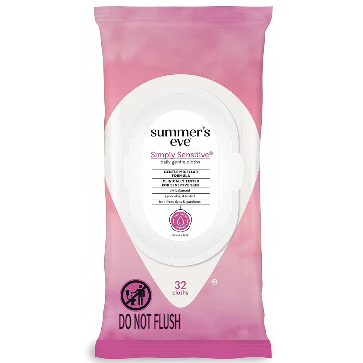 Summer's Eve Daily Gentle Cloths - Simply Sensitive 32 Cloths 1 Summer's Eve Daily Gentle Cloths - Simply Sensitive 32 Cloths