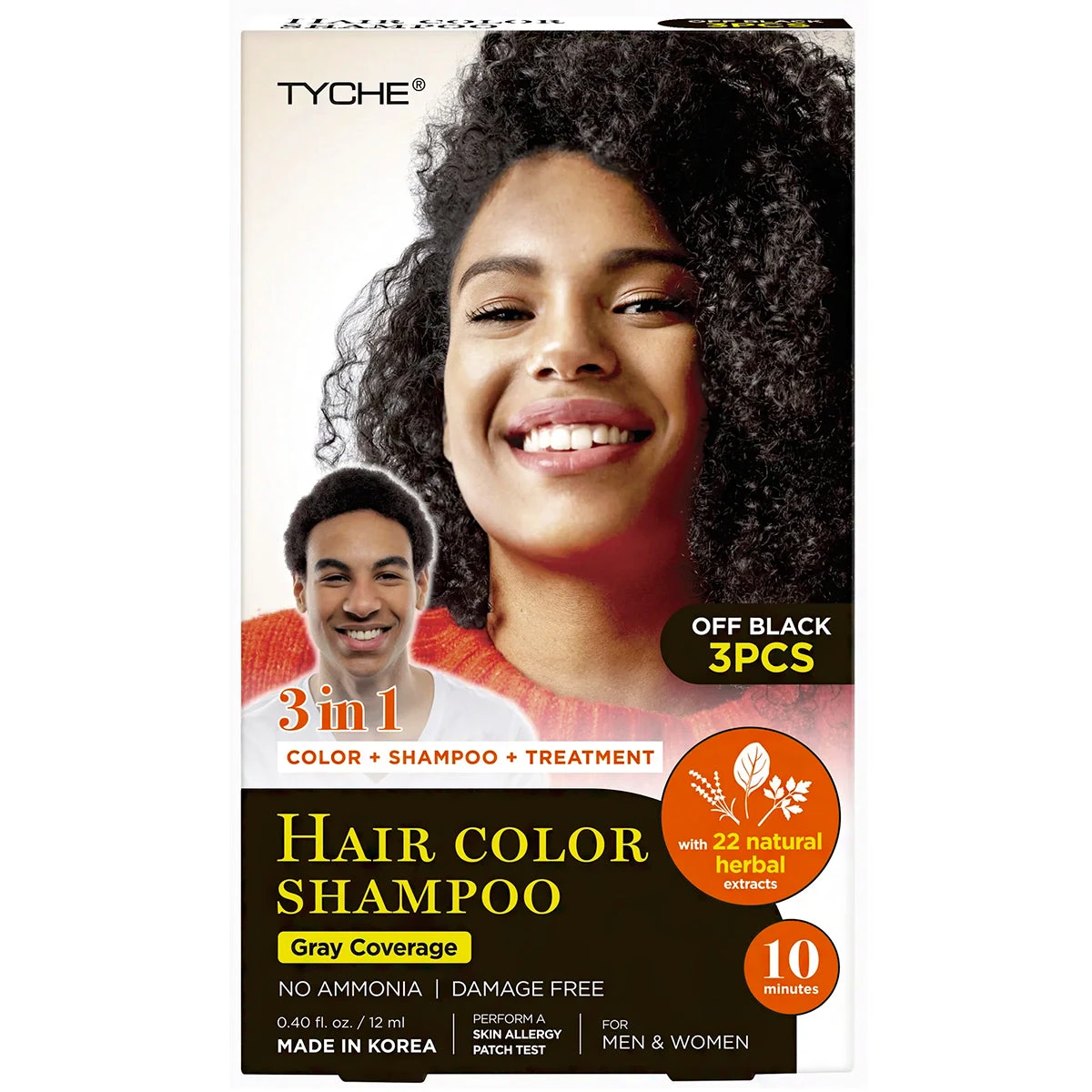 Tyche 3 In 1 Hair Color Shampoo 0.40oz X 3pcs 2 Tyche 3 In 1 Hair Color Shampoo 0.40oz X 3pcs - Image 2