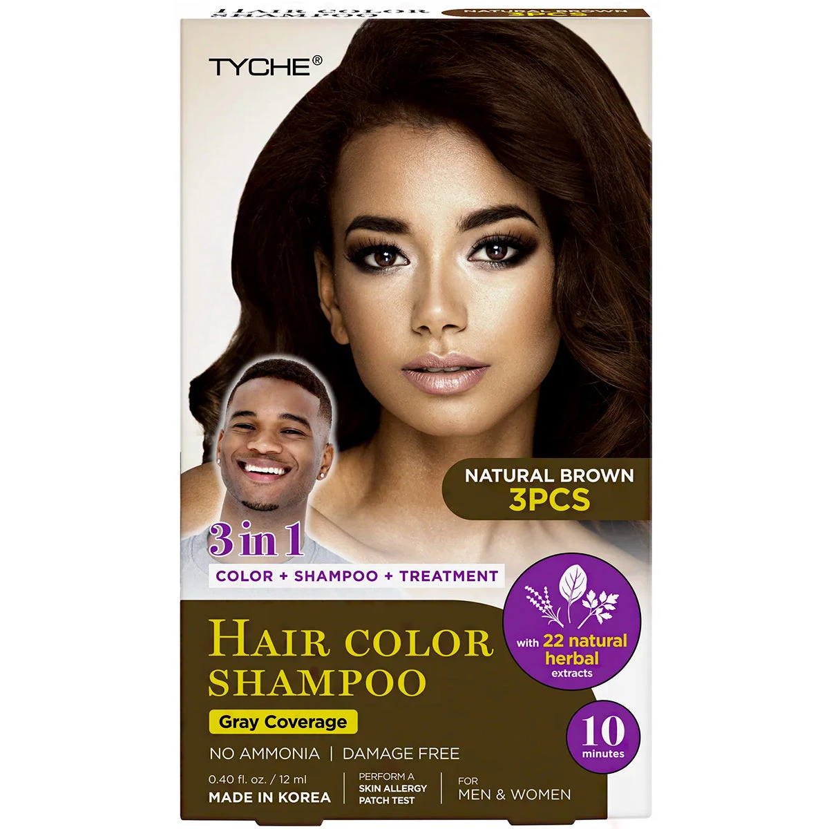 Tyche 3 In 1 Hair Color Shampoo 0.40oz X 3pcs 4 Tyche 3 In 1 Hair Color Shampoo 0.40oz X 3pcs - Image 4